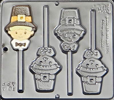 1003 Pilgrim Boy Lollipop Chocolate Candy
Mold