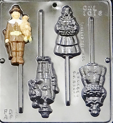 1018 Pilgrim Man & Woman Lollipop
Chocolate Candy Mold