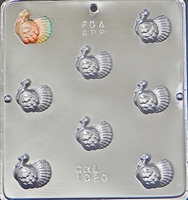 1020 Turkey Bite Size Pieces Chocolate Candy Mold