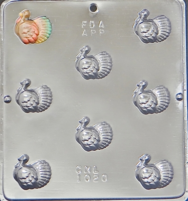 1020 Turkey Bite Size Pieces Chocolate Candy Mold