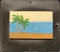1272 Beach Island Paradise Card Chocolate Candy Mold