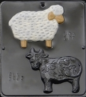 1293 Cow & Sheep Chocolate Candy Mold