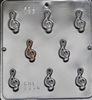 1335 G Clef Musical Note Bite Size Chocolate Candy Mold
