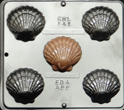 141 Large Sea Shells Chocolate Candy Mold