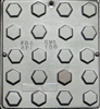 150 Hexagon Flat Pieces Chocolate Candy Mold