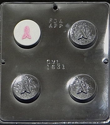 1631 Cancer Awareness Oreo Cookie Chocolate Candy Mold