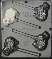 1812 Lamb with Bow Lollipop Chocolate Candy Mold