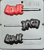 201 "LOVE" Pop Lollipop Chocolate Candy Mold