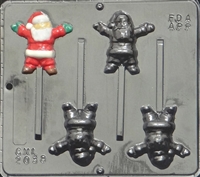 219 Santa Face Small Chocolate Candy Lollipop Mold FACTORY SECOND - Molds N  More