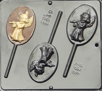 2040 Angel Playing Flute Lollipop Chocolate Candy Mold