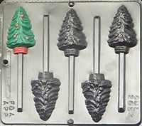2053 Christmas Tree Lollipop Chocolate Candy Mold
