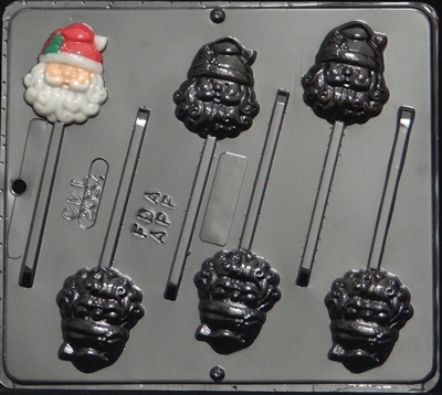 2054 Santa Face Lollipop Chocolate Candy Mold