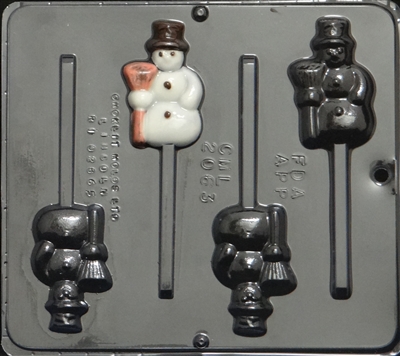 2063 Snowman Pop Lollipop Chocolate Candy Mold