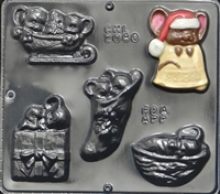 2080 Christmas Mouse Assortment Chocolate Candy Mold