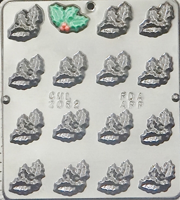 2082 Holly Leaf Pieces Chocolate Candy Mold