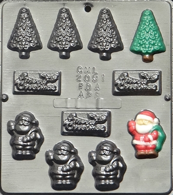 2091 Christmas Assortment Chocolate Candy Mold