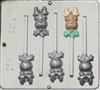 2094 Reindeer Lollipop Chocolate Candy Mold