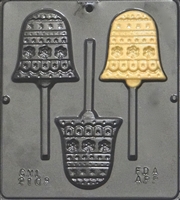 2108 Christmas Bell Pops Lollipop Chocolate Candy Mold