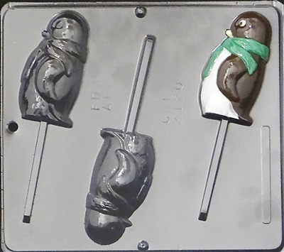 2120 Penguin Lollipop Chocolate Candy Mold