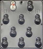 2121 Snowman Bite Size Chocolate Candy Mold