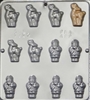 2127 Deer & Santa Assortment Chocolate Candy Mold