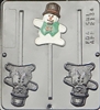 2134 Snowman Lollipop Chocolate Candy Mold