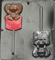 2139 Mouse on Drum Pop Lollipop Chocolate Candy Mold