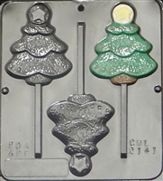2141 Christmas Tree with Star Chocolate Candy Mold