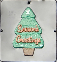 2158 Season's Greetings Christmas Tree Chocolate Candy Mold
