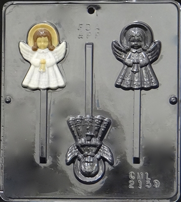 2159 Christmas Angel Lollipop Chocolate Candy Mold