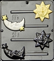 223 Sun & Moon Lollipop Chocolate Candy Mold