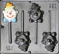 237 Clown Lollipop Chocolate Candy Mold