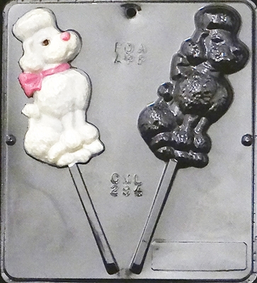 294 Poodle Lollipop Chocolate Candy Mold