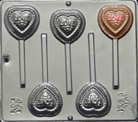 3001 Heart on Heart Lollipop Chocolate
Candy Mold