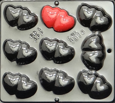 3016 Double Hearts Pieces Chocolate
Candy Mold