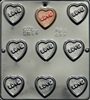 3017 Love on Heart Pieces Chocolate
Candy Mold