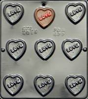 3017 Love on Heart Pieces Chocolate
Candy Mold