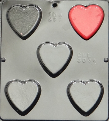 3034 Plain Heart Chocolate Candy Mold