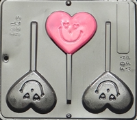 3048 Heart with Smiley Face Lollipop Chocolate Mold