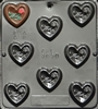 3050 Heart with Rose Piece Chocolate Candy Mold