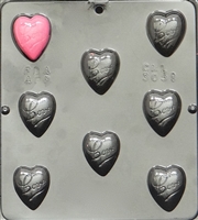 3051 Heart with Love Chocolate Candy Mold