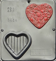 3056 Heart Decorative Box Chocolate Candy Mold