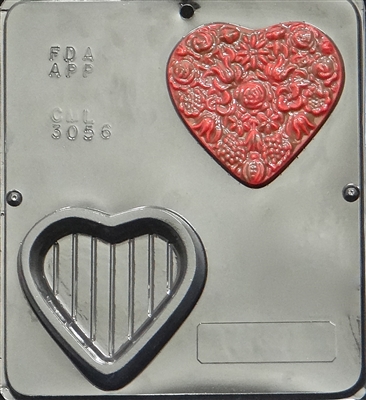 3056 Heart Decorative Box Chocolate Candy Mold
