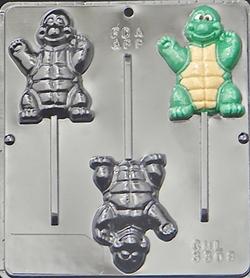 3308 Ninja Turtle Lollipop Chocolate Candy Mold