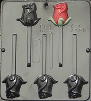 3328 Rose Lollipop Chocolate Candy Mold