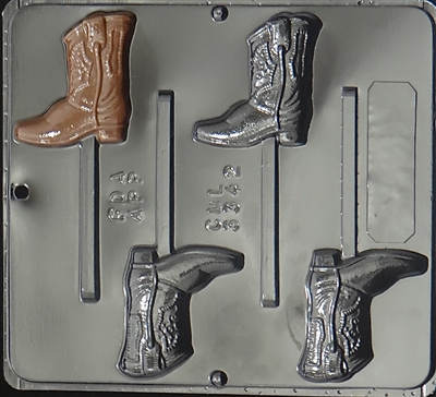 3342 Cowboy Boot Lollipop Chocolate Candy Mold
