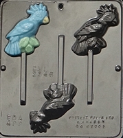 3346 Tropical Bird Lollipop Chocolate Candy Mold