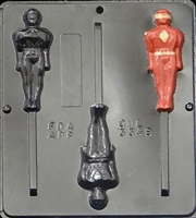 3349 Power Ranger Lollipop Chocolate Candy Mold