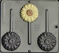 3360 Gerbera Daisy Flower Lollipop Chocolate Candy Mold