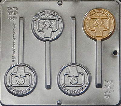 3367 Basketball Pop Lollipop Chocolate Candy Mold